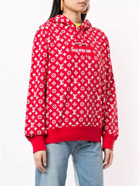 supreme louis vuitton hoodie out fits|Louis Vuitton supreme red hoodie.